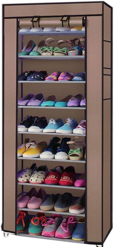 Fashine 10 Tier Shoes Cabinet Storage Organizer Shoe Rack Closet Holds 27 Pairs