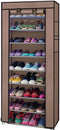 Fashine 10 Tier Shoes Cabinet Storage Organizer Shoe Rack Closet Holds 27 Pairs