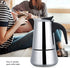 Haofy Portable Stainless Steel Coffee Pot Maker, Mocha Brewing Tool (100ml)