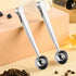 10 PCS Scoop with Clip, 2-in-1 Stainless Steel Coffee Scoop and Bag Clip for Measuring Coffee, Tea