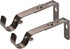 Curtain Rod Bracket Set of 4, Adjustable for 7/8 or 1 Inch Rods, Antique Silver