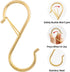 Ultimate Hanging Hooks Set - 3.55inch Gold S Hooks for Hanging Heavy Duty - Ideal for Plants, Baskets, Closets & More! (12)