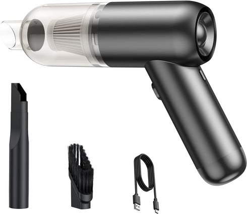 Small Handheld Wireless Vacuum with 6000 Pa High Power Suction, Portable Car Detailing Vacuum with Multi-nozzles