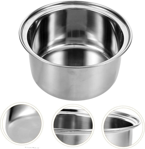 Ciieeo Small Hot Pot Liner, Stainless Steel Cookware Rice Maker Pan, Nonstick Cookware Rice Inner Tank, Rice Cooker