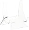 Plymor Clear Acrylic Double-Scoop Display Easel, 4.875" H x 4.75" W x 4" D