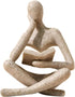 UTTCMK Bookshelf Decor Thinker Statue - Abstract Art Reading Thinker Sculpture Figurine Aesthetic,