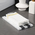 Guest Towel Holder Tray for Bathroom, Marble Guest Napkin Holder, Disposable Hand Towel Holder, White and Black