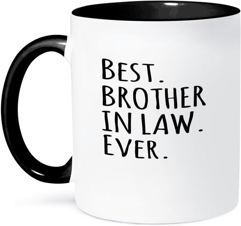 3dRose Ceramic Best Brother in Law Ever Mug, 1 Count, Black