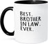3dRose Ceramic Best Brother in Law Ever Mug, 1 Count, Black