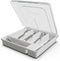 Silverware Tray with Lid, Utensil Drawer Organizer for Kitchen Countertop, 5 Compartments Plastic Flatware Holder