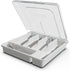 Silverware Tray with Lid, Utensil Drawer Organizer for Kitchen Countertop, 5 Compartments Plastic Flatware Holder