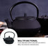 PATKAW Japanese Tetsubin Cast Iron Teapot, Stovetop Kettle for Loose Leaf Tea, Black (7.20X7.00X4.30cm)