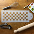 Designer Stencils C721 Checkerboard Cake Stencil Side, Beige/Semi-Transparent