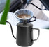 Pour Over Coffee Kettle, Stainless Steel Gooseneck Spout Pour Over Coffee Kettle Long Narrow Drip Spout Coffee Tea Pots(350ML Black with Lid) by Tomotato