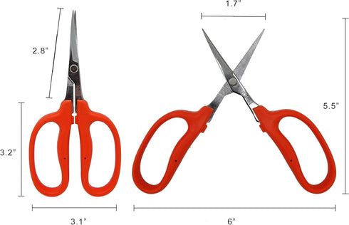 Zenport Industries ZS420 Curved Scissors, Orange
