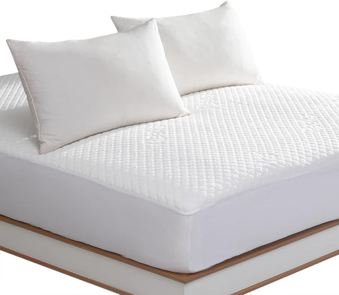 Queen Size Waterproof Mattress Protector, Rayon from Bamboo Fitted Cover with Deep Pocket Up to 18''