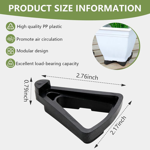 alalalight 12PCS Flower Pot Risers ToesInvisible Plant Pot Feet for Outdoor PlantersIndoor Secure Compressive