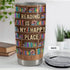 20oz SANDJEST Book Lovers Tumbler Bookshelf Tumblers with Lid Gift for Librarian Book Lover Women Readers Bookworm