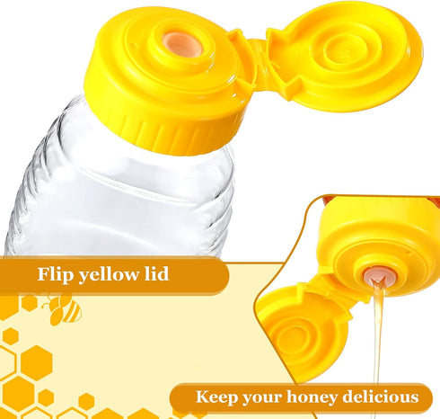 32 5 oz Hoolerry Pieces Clear Plastic Honey Bottles Squeeze Honey Containers Jars Empty Refillable Honey Holder