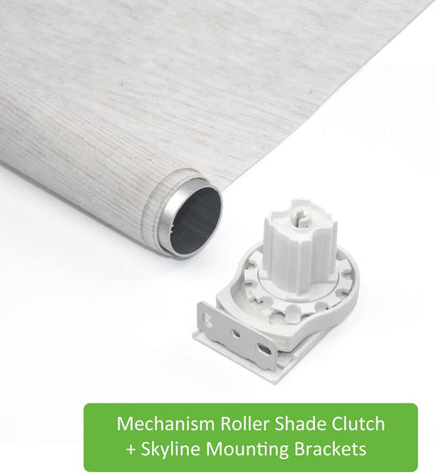 Rollerhouses Roller Shade Brackets, Mechanism Clutch + Skyline Mounting Brackets + End Plug for 1 1/4" Tube