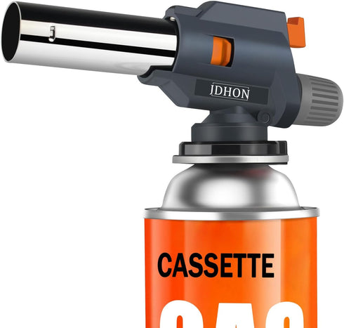 Butane Torch JDHON Compact Kitchen Torch with Adjustable Flame for Cooking, Baking, Soldering, BBQ, Creme Brulee