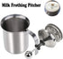 HOMEGOAL Chocolate(14-Ounce/400ml) Milk Frother, Stainless Steel Manual Milk Foamer, Handheld Coffee Milk Frothing