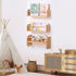 SAG's store Set 3 15.7" Floating Nursery Shelves - of Natural Wood Wall-Mounted Bookshelves for Kids Room, Baby Room