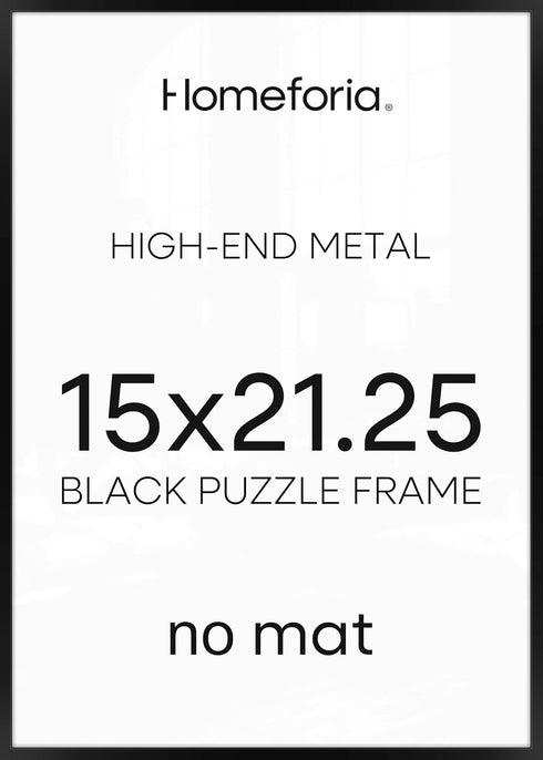 Homeforia 15x21.25 Black Puzzle Frame, High End Metal 15 x 21.25 Picture