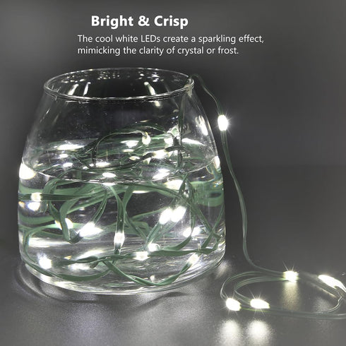 16.5ft Lights(4 Pack), 50 Battery Operated String LED Twinkle Fairy String Lights Battery Powered with Timer for Indoor