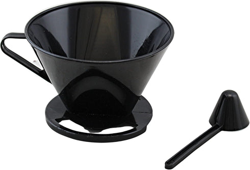Gourmet Style Single Cup #2 Cone Pour Over Coffee Brewer Dripper, Portable Easy to Use Coffee Maker