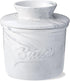 Eichzer Ceramic Butter Crock with Lid, Marbled Butter Keeper for Spreadable Butter,