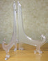 BANBERRY DESIGNS Clear Frosted Easels, Pack of 10 Stands, 7" H for Displaying Book, Picture, Plate