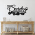 The Secret Ingredient is Love Metal Wall Art Sign - Farmhouse Kitchen Decor, Housewarming Gift (Black - 16 x 8 inch)