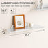 16") Floating Shelf for Wall, Off Center Metal Shelf for Decor, Modern Wall Shelf for Storage with Lip, Hanging Shelf