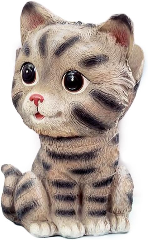 Cute Markings Cat Shaped Resin Spectacles Holder, Coin Bank Home Decoration Gift for Kids