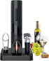 Electric Wine Opener Set, Automatic Corkscrew Opener Kit, Battery Operated Openers with Foil Cutter, Wine Aerator
