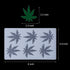 Marijuana Leaf Embossed Fondant Silicone Mold for Chocolate, Candy, Gum Paste, Polymer Clay, Baking Tools