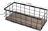ROSE BLOOM Small Metal Wire Storage Basket, Decorative Wood Base Organizer for Bathroom, Kitchen, Laundry Room (1 Pack)