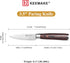 KEEMAKE 3.5 inch Paring Knife, German High Carbon Stainless Steel Fruit Knife with Pakkawood Handle and Gift Box