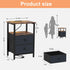 Smoproper 2 Nightstand with Charging Station, Bedside End Table with Fabric Drawers for Bedroom, Side Table with USB