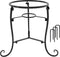 10" Tall Gazing Ball Stand for 8-10 inch Balls, Black Metal Gazing