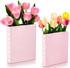 Vesici 2 Pcs Ceramic Book Shape Vase for Flowers Gifts for Christmas