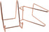 Plate Stands for Display, 2PCS 4.5 Inch Rose Gold Metal Frame Holder for Decorative Plates, Books, and Photos