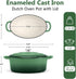 5qt TeamFar Oval Dutch Oven, Enameled Cast Iron Dutch Oven Pot with Lid, For Bread Baking/Stewing/Braising/Frying