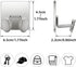 susswiff 4-Pack Adhesive Shower Hooks for Inside - Extra Sticky Stainless, Razor Holder Shower Accessories, Wall