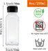 3 Pcs 8 Ounce Plastic Juice Bottles, Reusable Bulk Beverage Containers for Juice, Milk, Black Lid