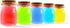 6Pcs 100ml Mini Glass Decorative Bottle with Cork Stopper, Empty Glass Jars for Party Wedding Favor Storage