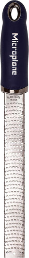 Microplane Premium Citrus Zester and Parmesan Grater, Dark Blue - Blade Made in the USA