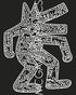 Bruce McGaw Graphics Dog Art Print Poster, 1985 by Keith Haring, Paper Size 14" x 11", Image Size 10" x 8"