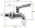 Oak Leaf Replacement Spigot for Beverage Dispenser, Stainless Steel Faucet, Food Grade, 2 Pack